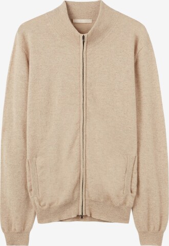 GOBI Cashmere Gebreid vest 'Men's Essential Full-Zip Cashmere Cardigan' in Beige: voorkant
