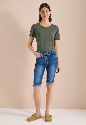 CECIL Slimfit Jeansshorts in Blau