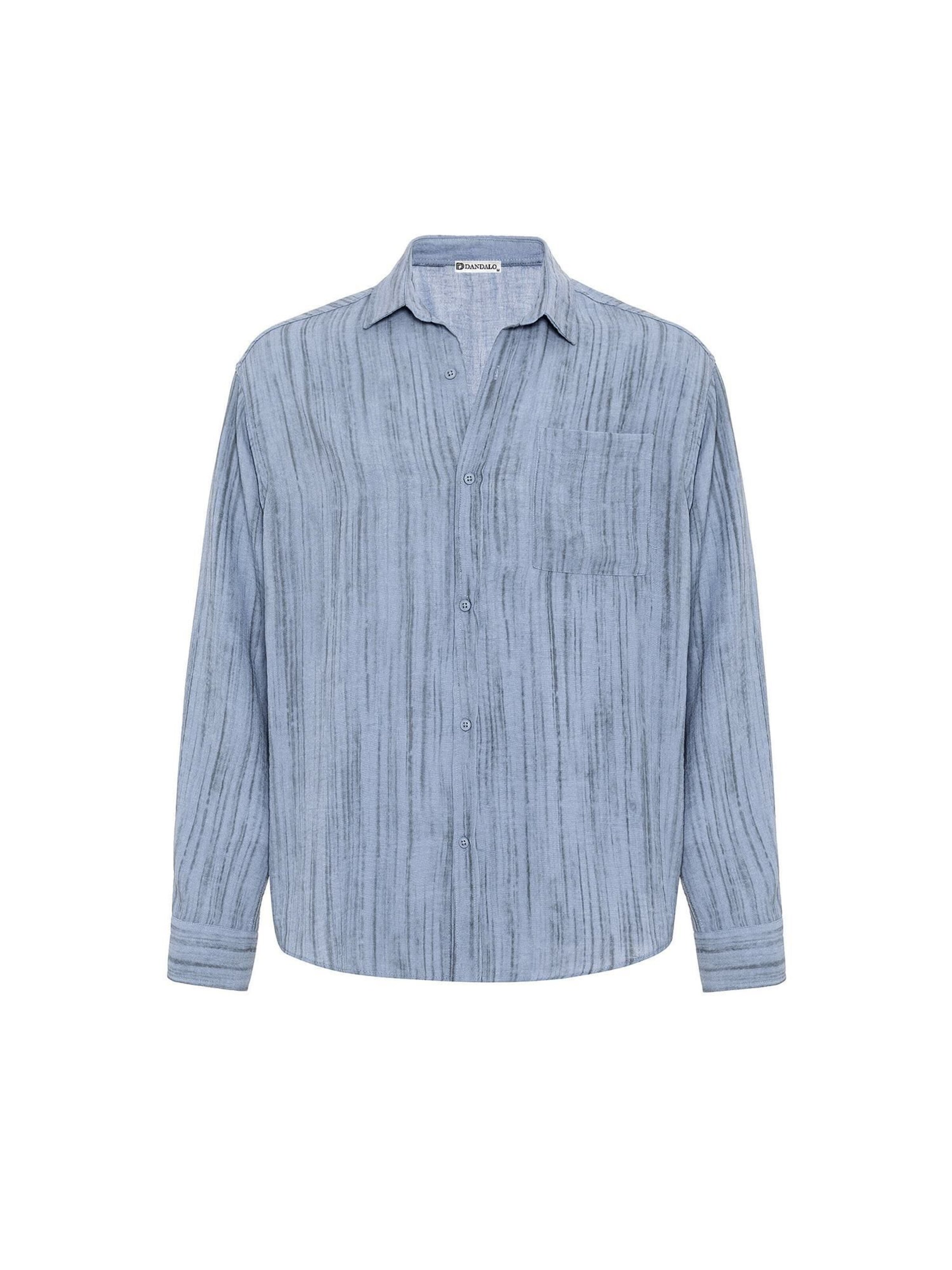 Dandalo Comfort fit Overhemd in Blauw: voorkant