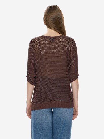 NÜMPH Strickpullover mit Halbarm 'NUERIKKA PULLOVER ' in Braun
