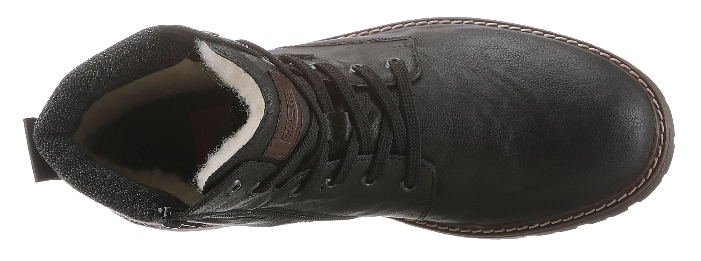 Rieker Боти с връзки в черно