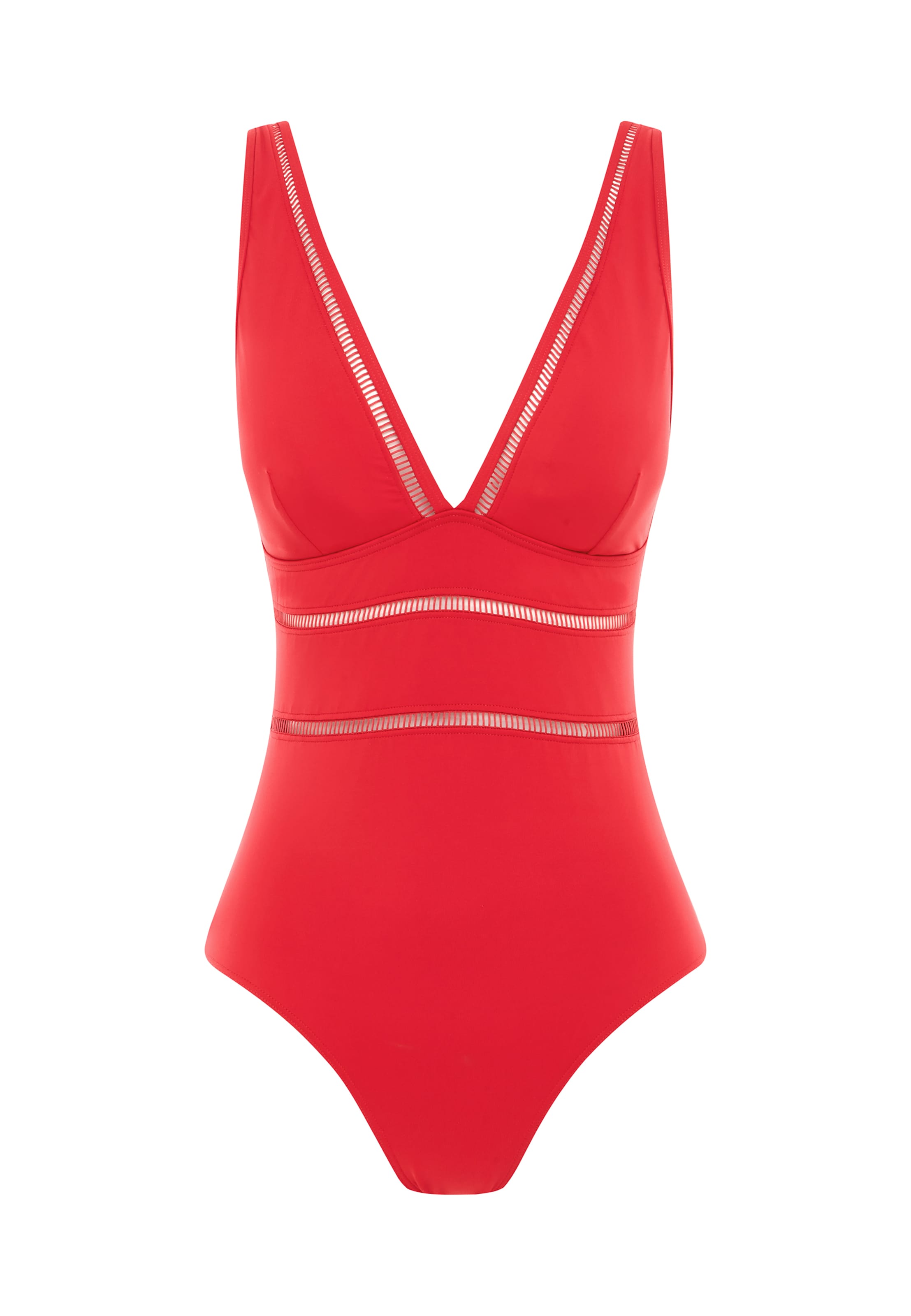 SEA LEVEL Triangle Swimsuit 'Essentials Edit' in Red: front