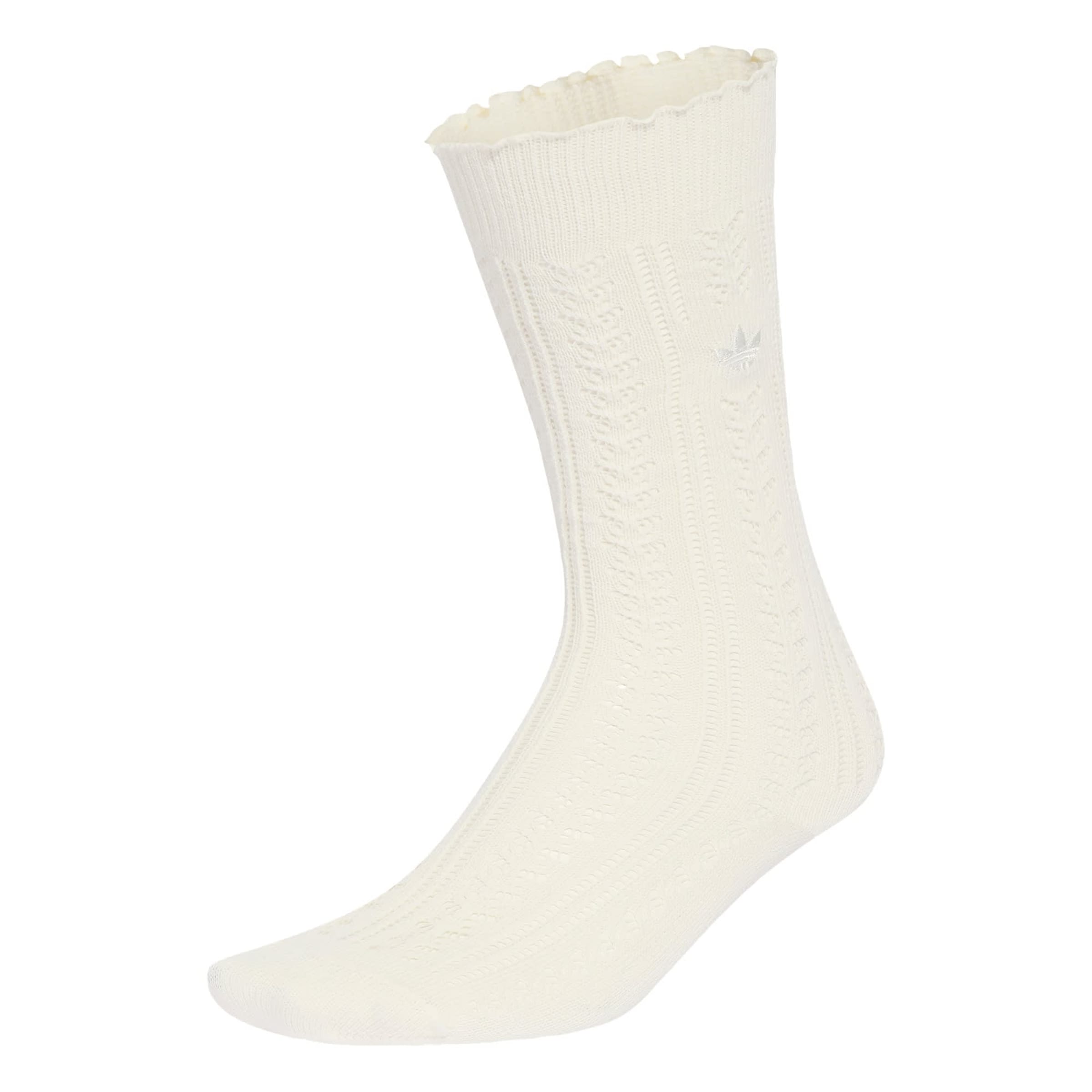 Chaussettes montantes ADIDAS ORIGINALS en blanc : devant