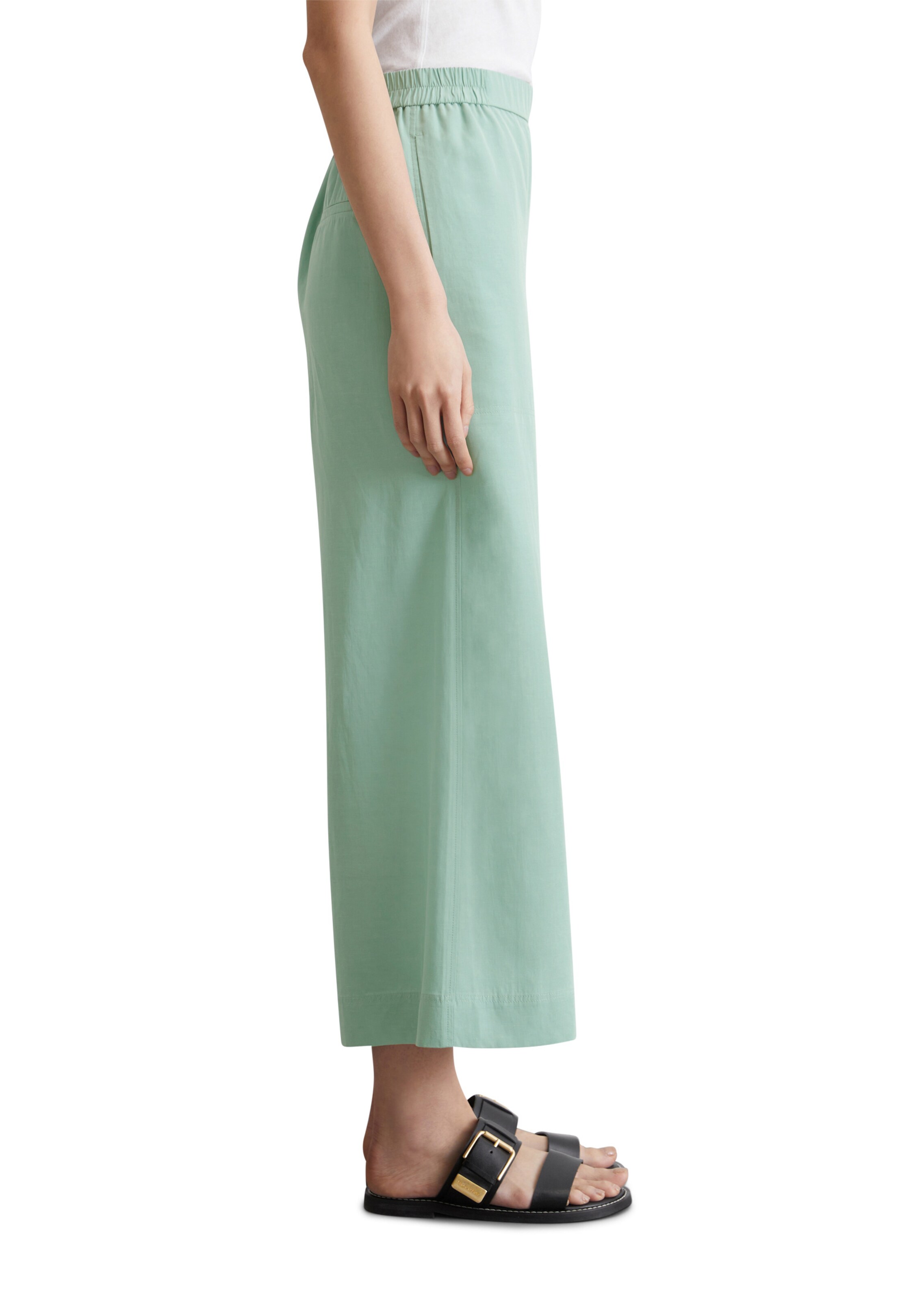 Marc O'Polo Wide leg Broek in Groen