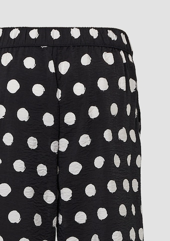 s.Oliver Wide leg Trousers 'Culotte' in Black