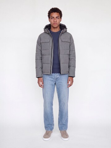 JACK & JONES Kurtka zimowa 'JJWilliam' w kolorze szary