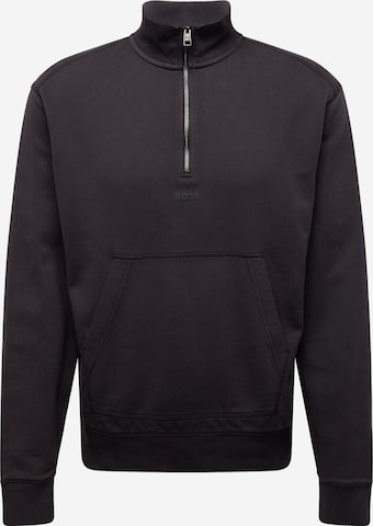 BOSS Orange - Sweatshirt 'Zefade' em preto: frente