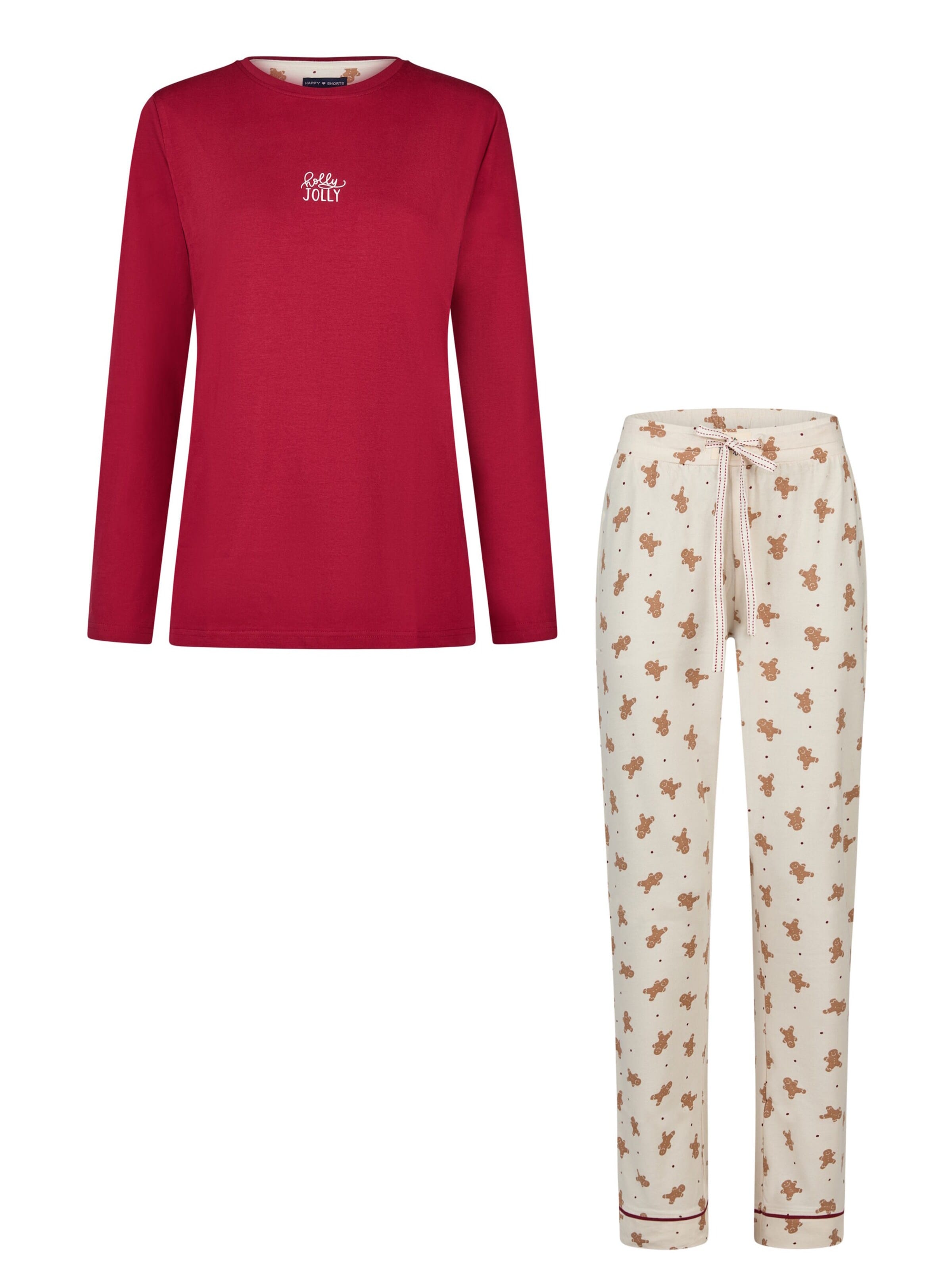 Pyjama 'Christmas' Happy Shorts en rouge : devant