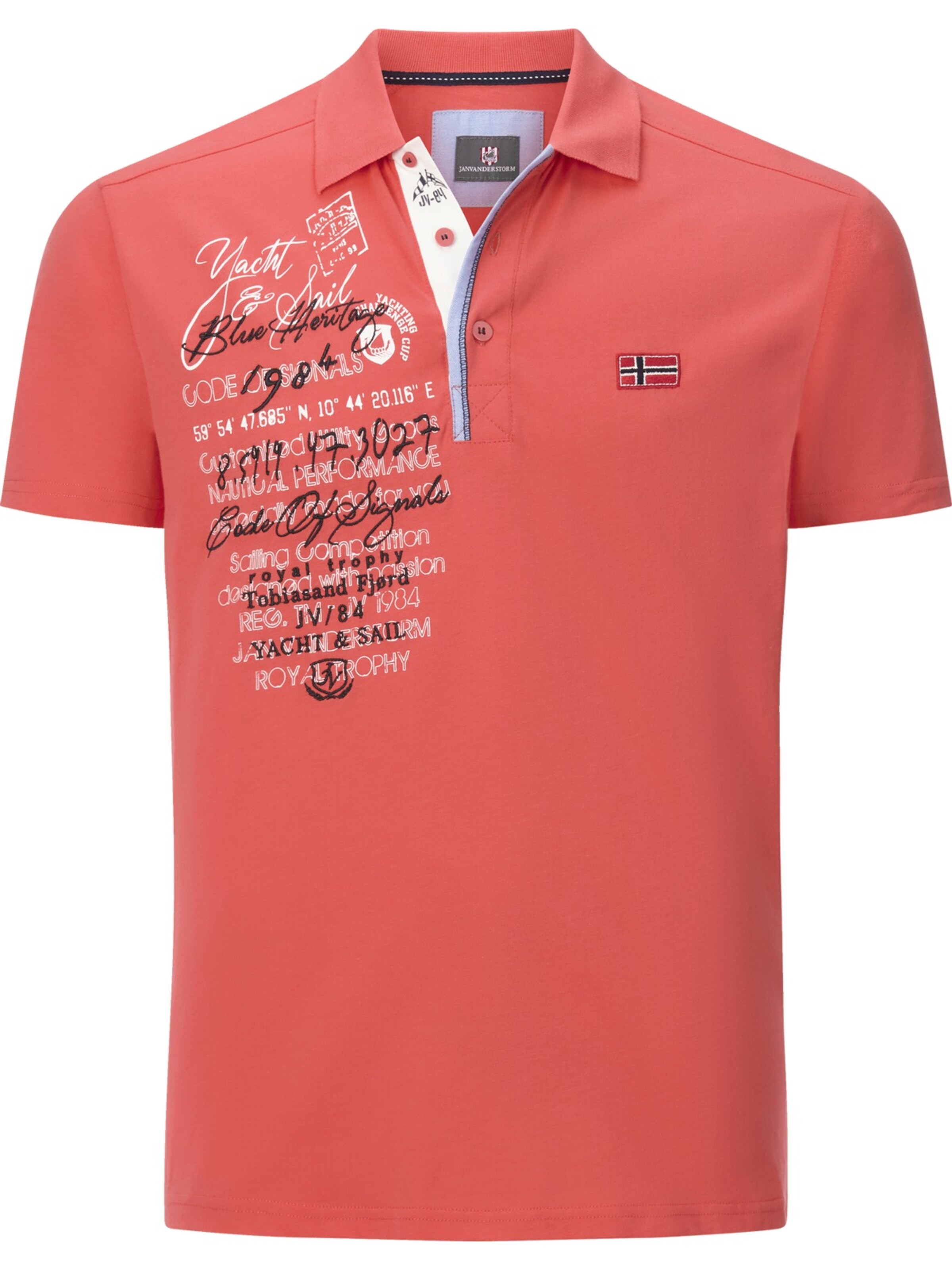 Jan Vanderstorm Poloshirt ' Jano ' in Pink: Vorderseite