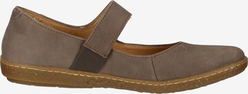 EL NATURALISTA Ballet Flats with Strap 'Koralle' in Brown