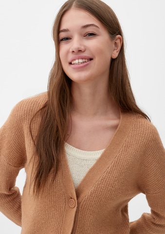 QS Knit Cardigan in Brown