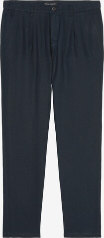 Marc O'Polo Regular Pleat-Front Pants 'Osby' in Blue: front