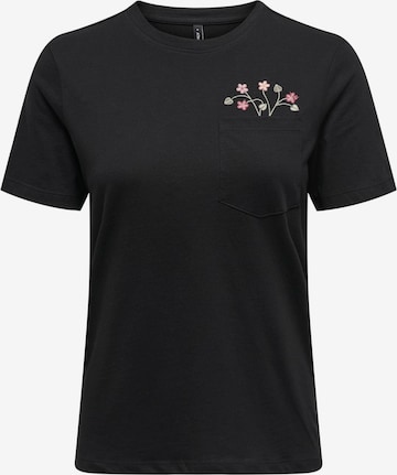 T-shirt ONLY en noir : devant