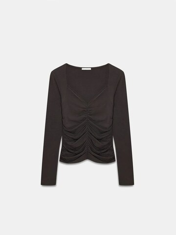 T-shirt Dilvin en marron : devant