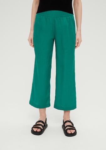 s.Oliver Wide leg Broek in Groen: voorkant