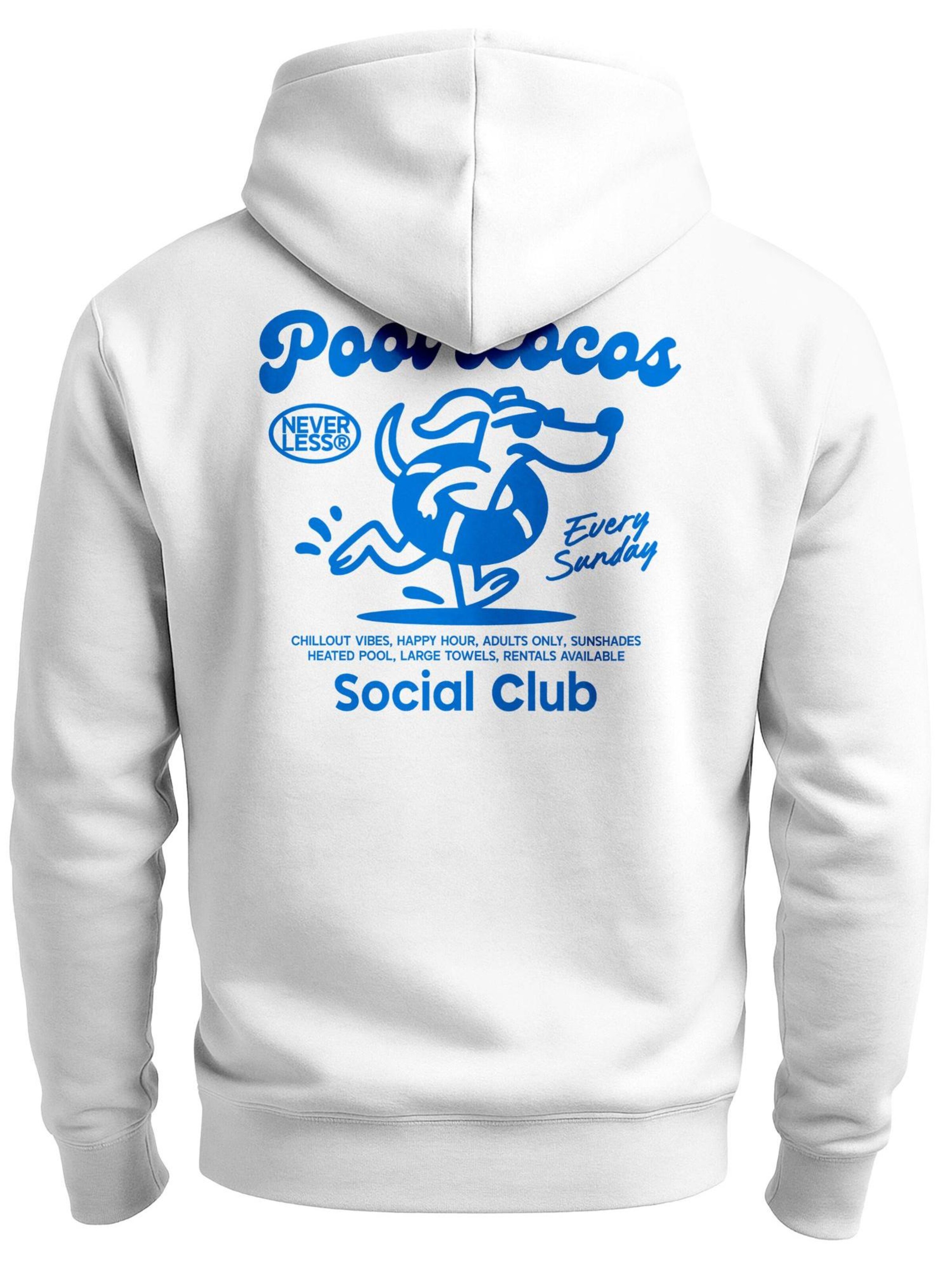Neverless Sweatjacke 'Pool Locos'‌‌ in Weiß