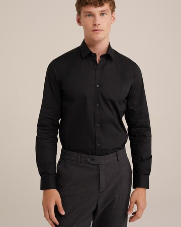 WE Fashion - Ajuste estrecho Camisa en negro