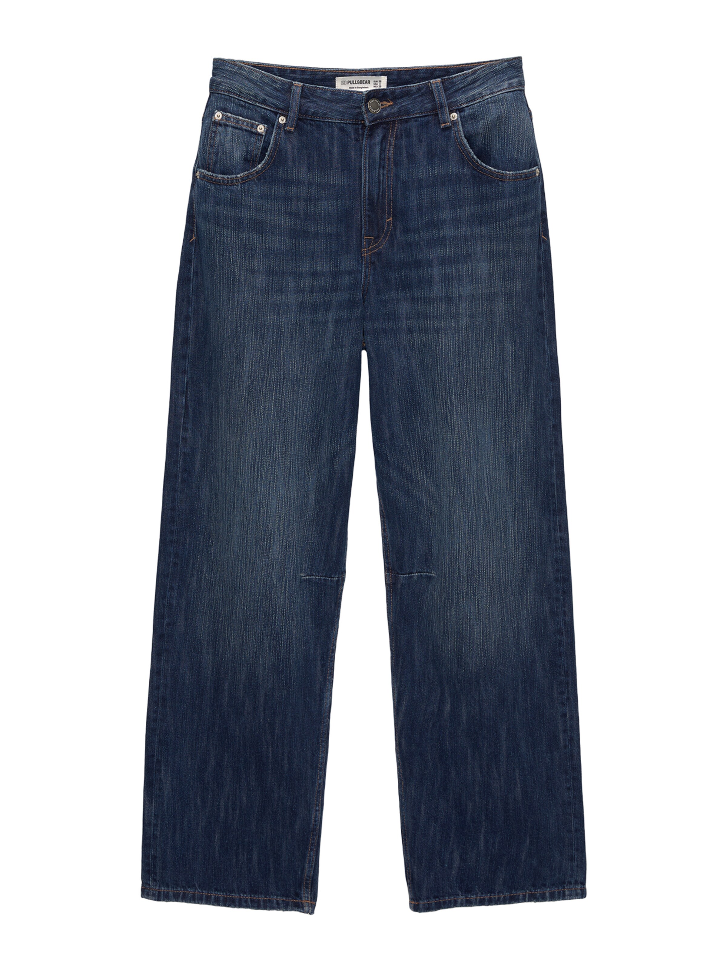 Pull&Bear Loosefit Džíny – modrá: přední strana