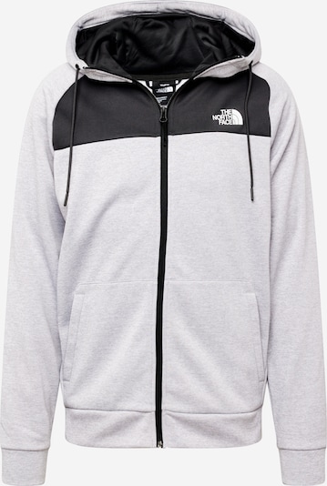 THE NORTH FACE Sportsweatjacke 'REAXION' in graumeliert / schwarz / weiß, Produktansicht