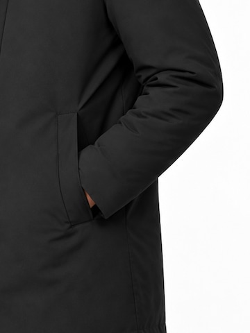 ALLTHEMEN Winter Jacket 'Nordlicht' in Black