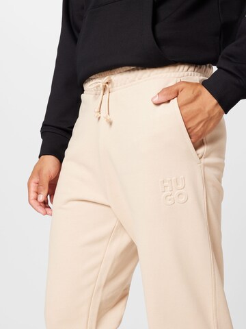 HUGO Tapered Trousers 'Dchard' in Beige