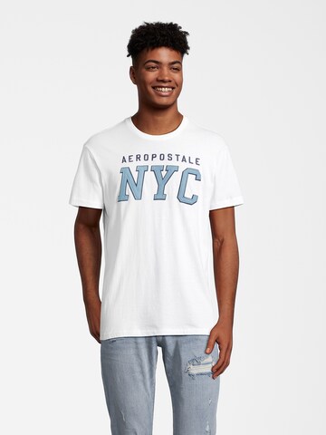 T-Shirt AÉROPOSTALE en blanc : devant