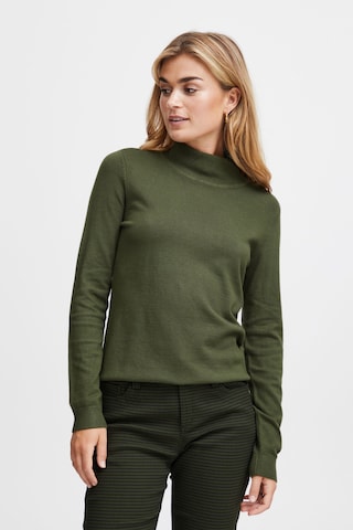 Fransa Sweater 'Blume' in Green: front