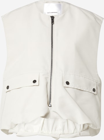Gilet 'Elba' co'couture en blanc : devant