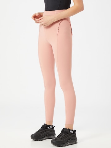 NIKE Skinny Sports trousers 'Yoga' in Pink: front