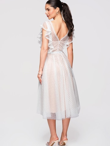 Ombre Dress in White