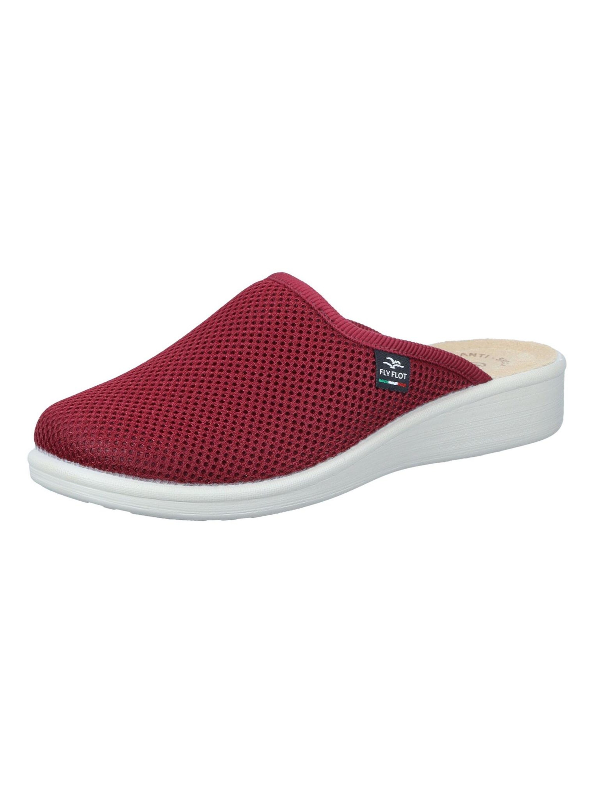 FLY FLOT Clogs in Red: front