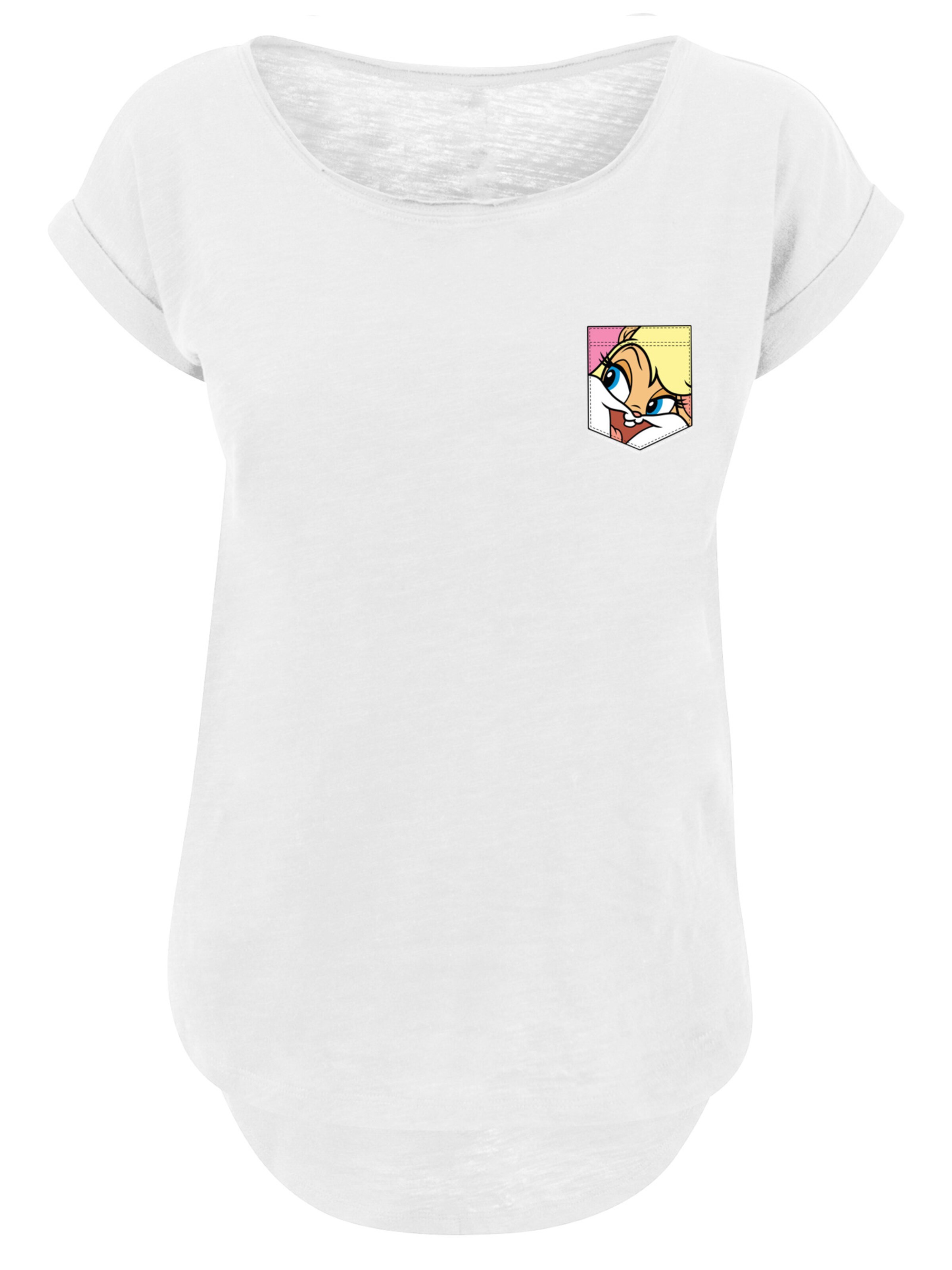 T-shirt 'Looney Tunes Lola Bunny Face' F4NT4STIC en blanc : devant