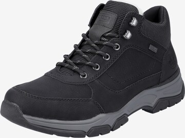 RIEKER Athletic Lace-Up Shoes in Black: front