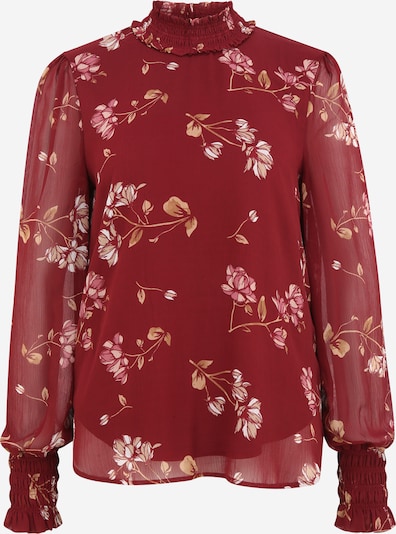 Vero Moda Tall Μπλούζα 'SMILLA' σε καλάμι / ανάμεικτα χρώματα / κόκκινο κρασί, Άποψη προϊόντος
