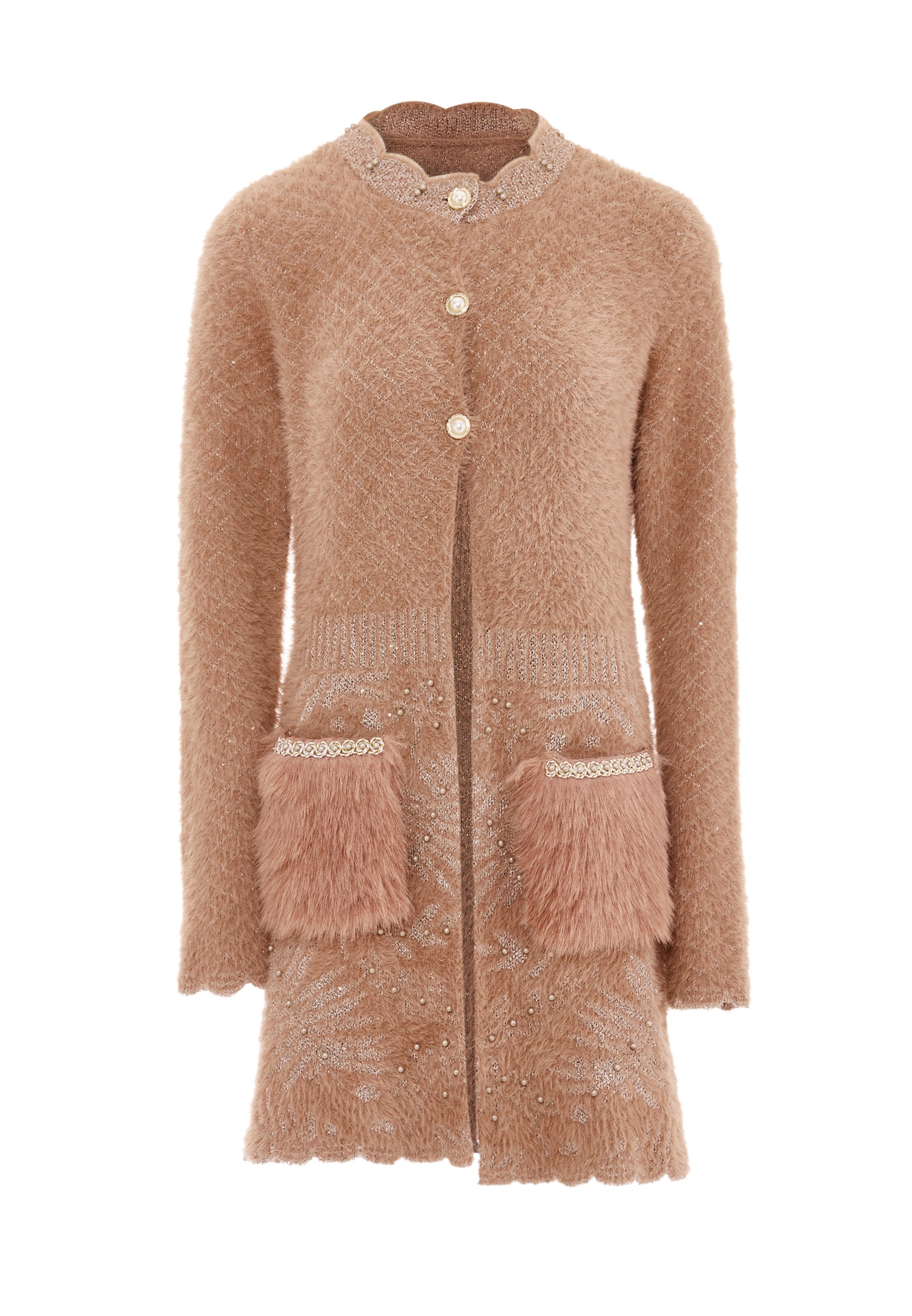 faina Kardigán - Hnedá: predná strana