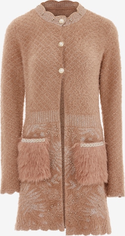 Cardigan faina en marron : devant