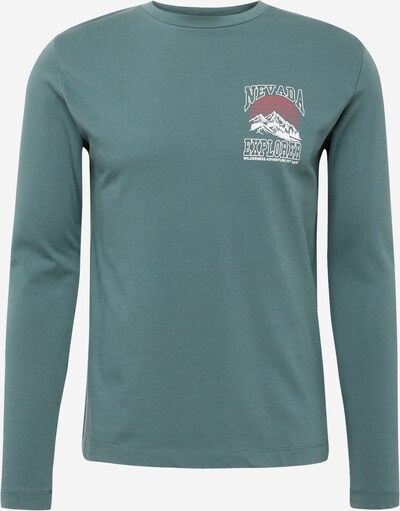 Key Largo Sweatshirt 'NEVADA ADVENTURE' in dunkelgrün / dunkelrot / weiß, Produktansicht