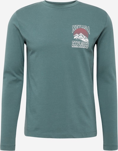 Key Largo Sweatshirt 'NEVADA ADVENTURE' in Dark green / Dark red / White, Item view