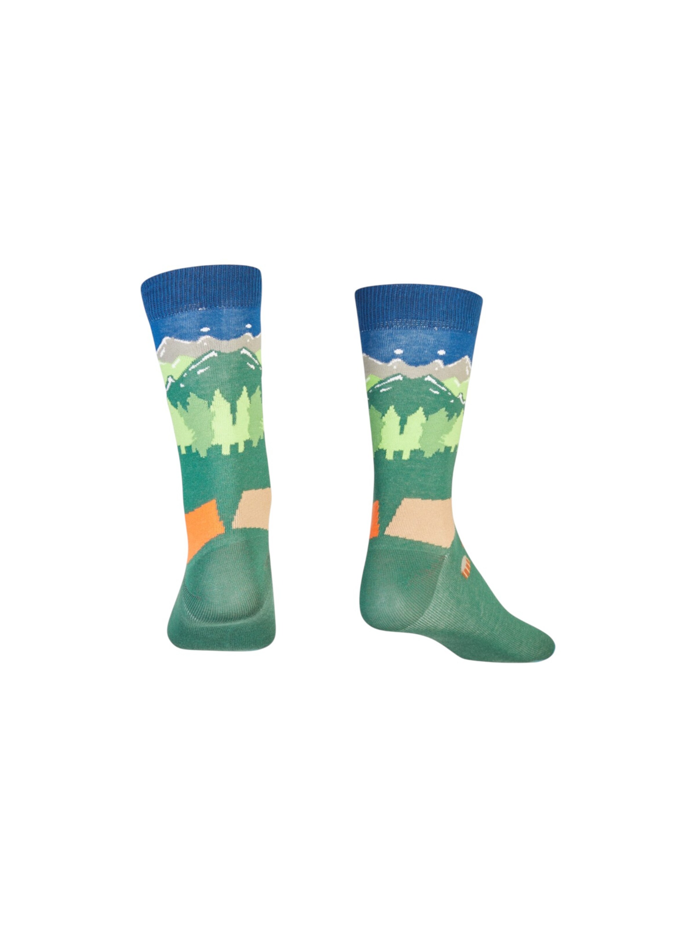AbgeStrumpft Socks 'Camping' in Green