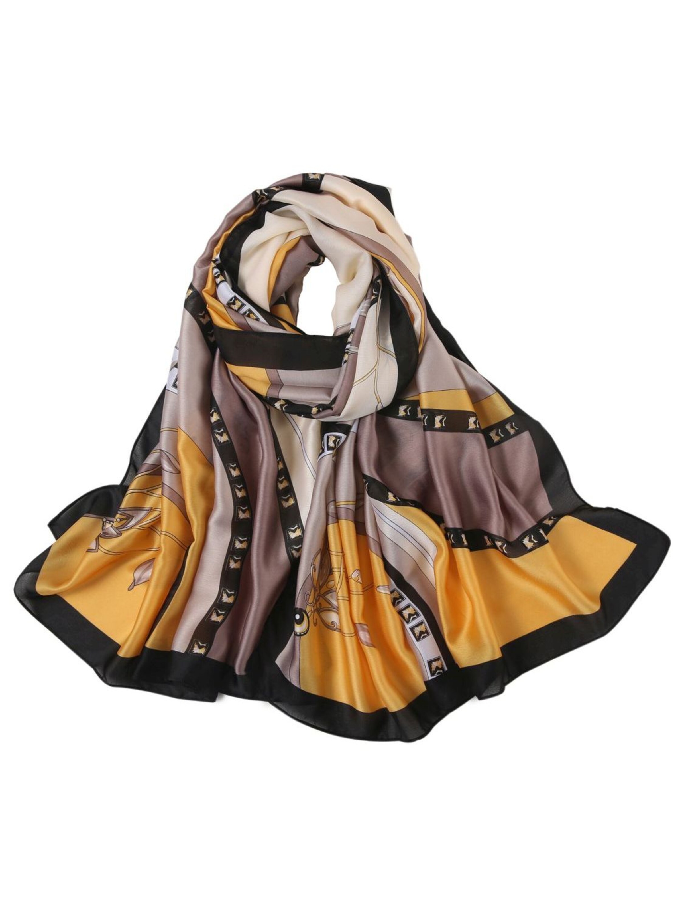 Sciarpa 'Florina' di alberto cabale in nero: frontale