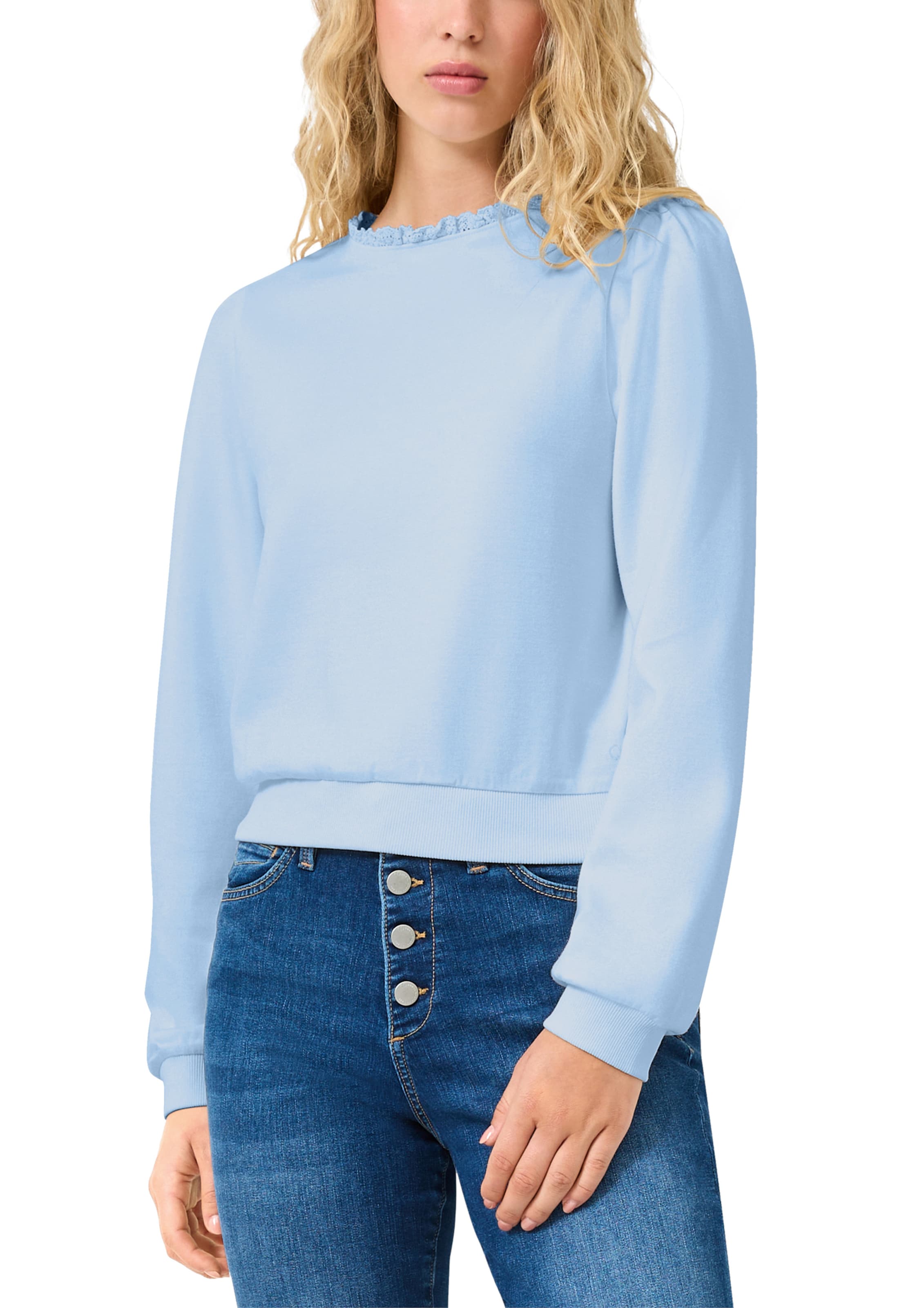 Sweat-shirt QS en bleu
