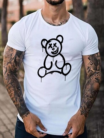 RMK Shirt 'Bear Smiley' in White