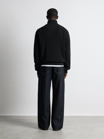 Burocs Strickjacke 'Zip'‌‌‌‌‌ in Schwarz