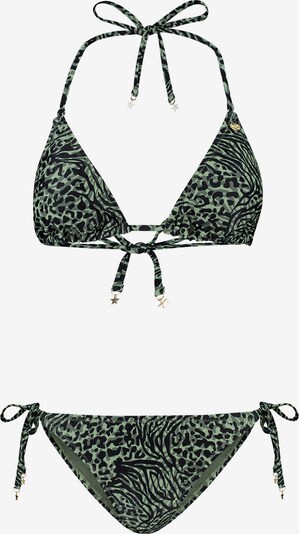Shiwi Bikini 'Liz' i mørkegrå / lysegrøn / sort, Produktvisning