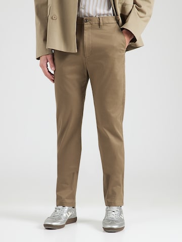 Calvin Klein Slimfit Chino nadrág - sárga: elől