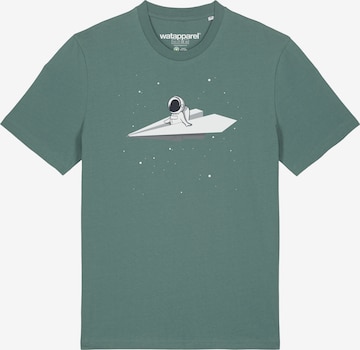 T-Shirt 'Fly me to the moon' Watapparel en vert : devant