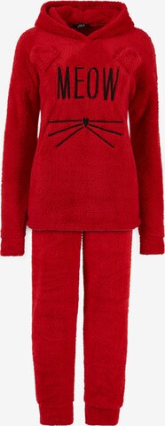 LELA Pyjama in Rood: voorkant