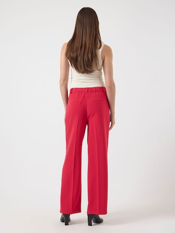 YAS Wide Leg Bukser med fals 'YASLikka' i rød