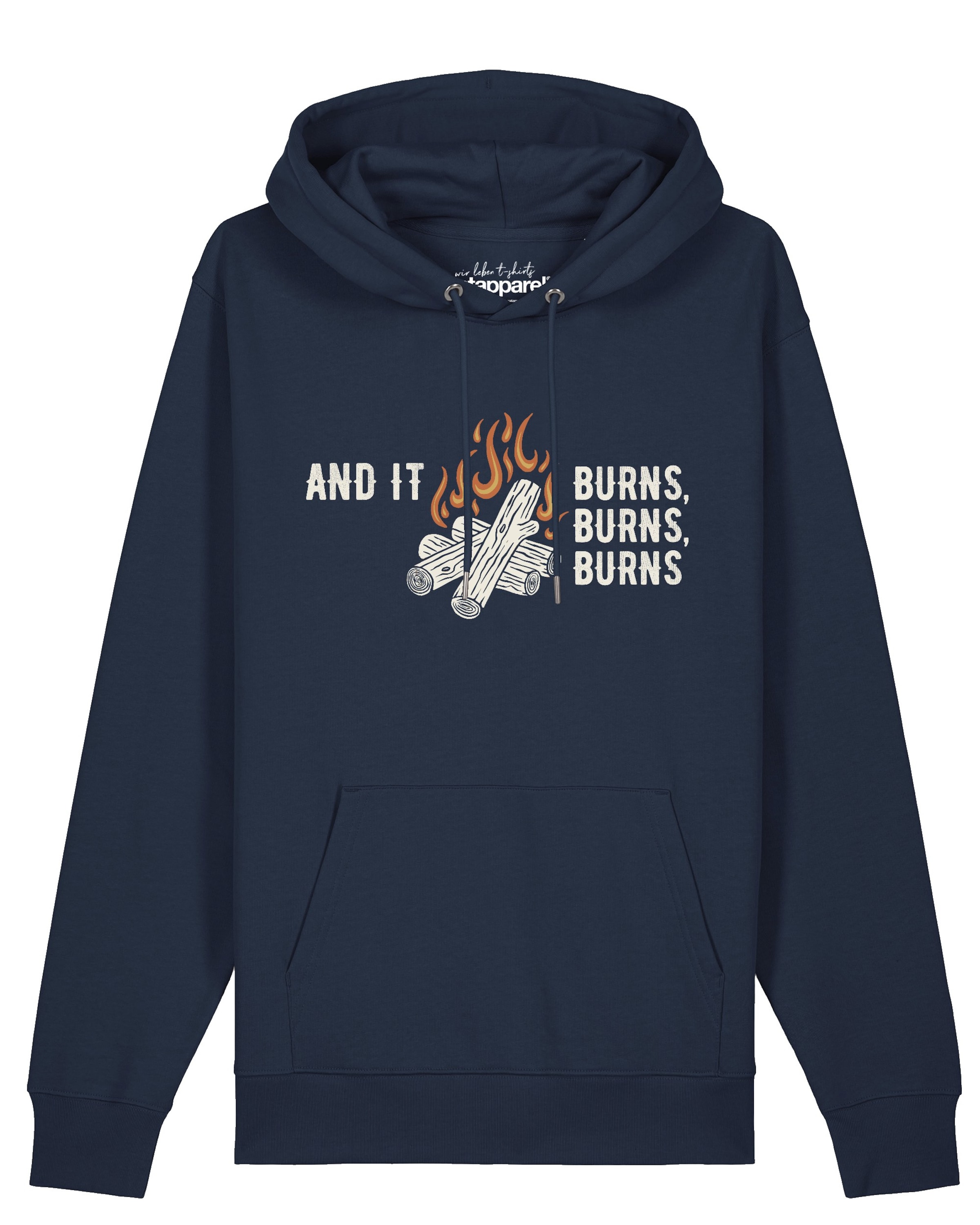 Watapparel Sweatshirt 'And it burns' in Blue: front