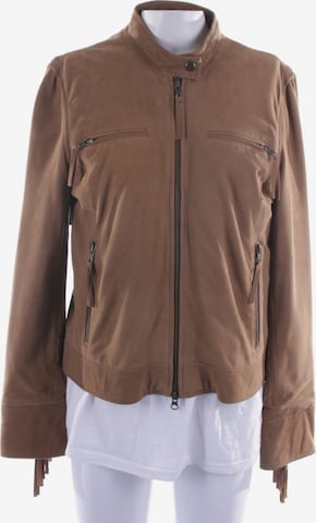 Pam&Gela Lederjacke / Ledermantel M in Braun: Vorderseite
